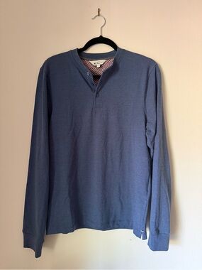 Ben Sherman Long Sleeve Henley - Dusty Blue